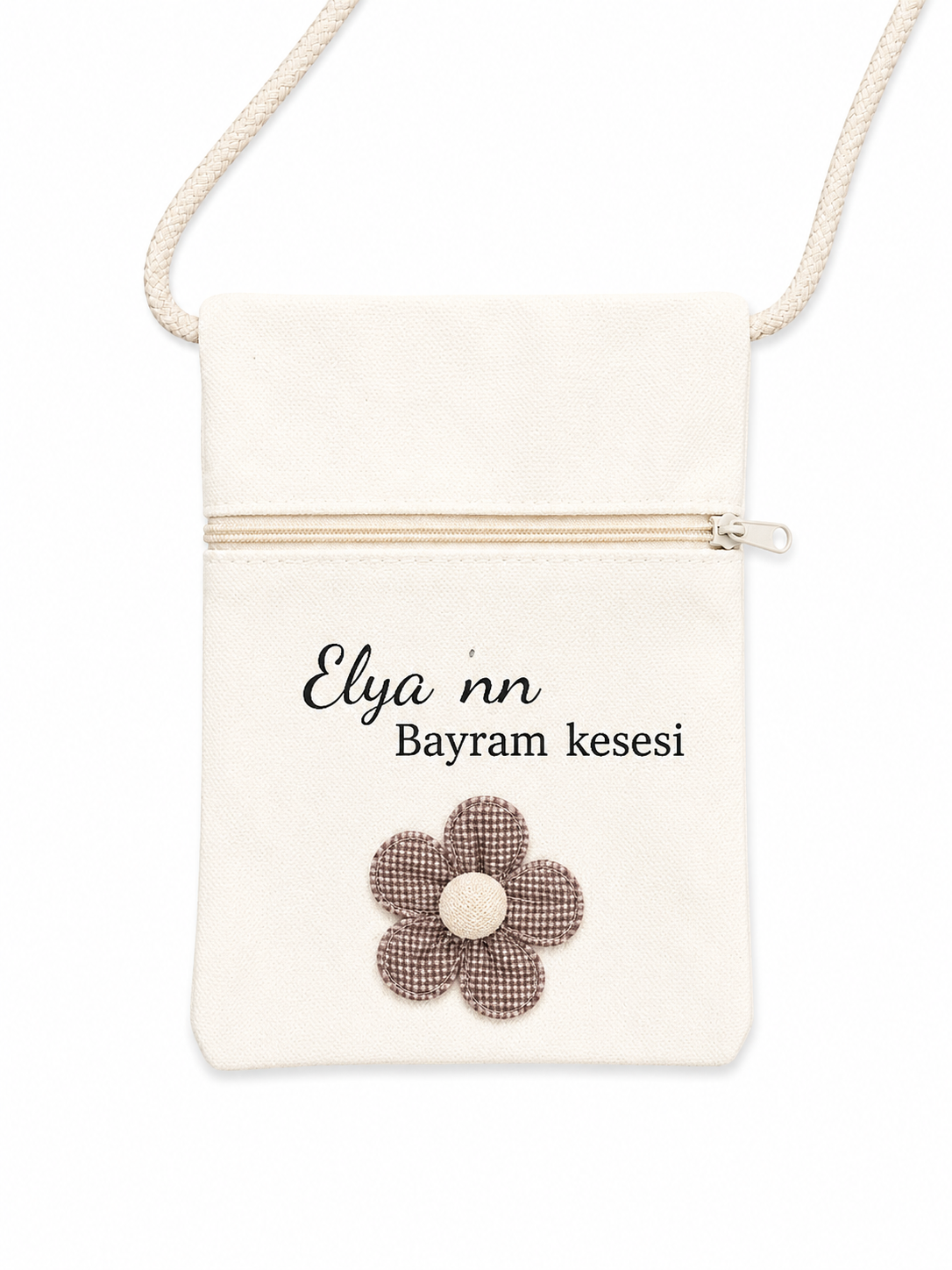 Bayram kesesi gepersonaliseerd met naam en versiering