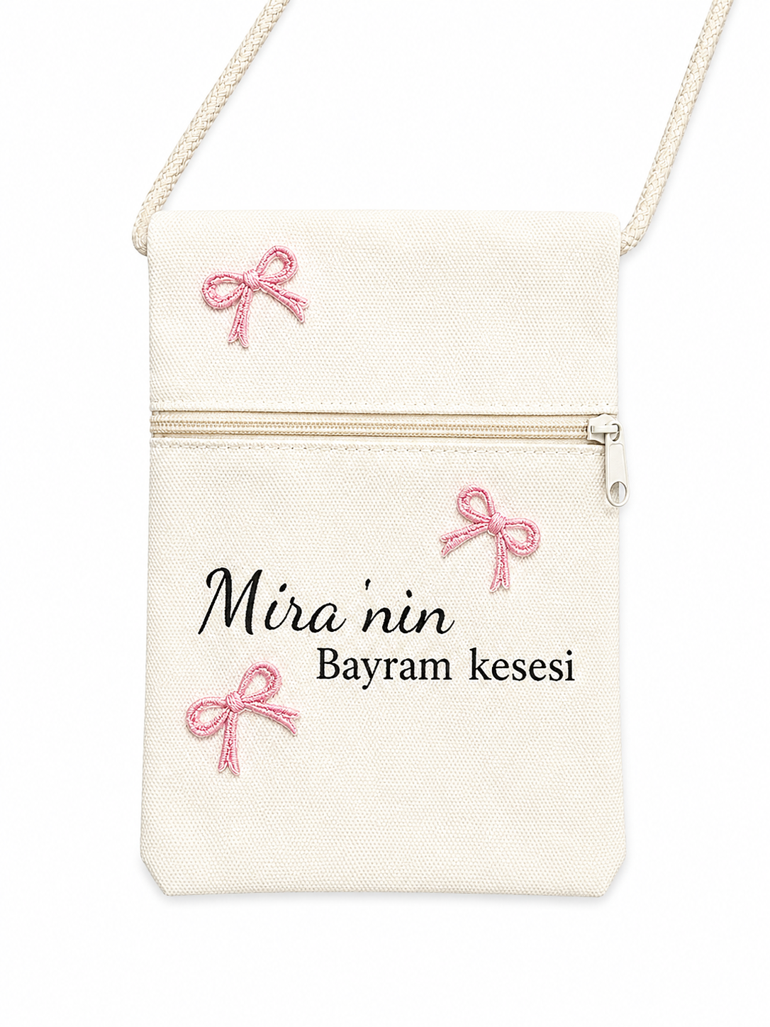 Bayram kesesi gepersonaliseerd met naam en versiering