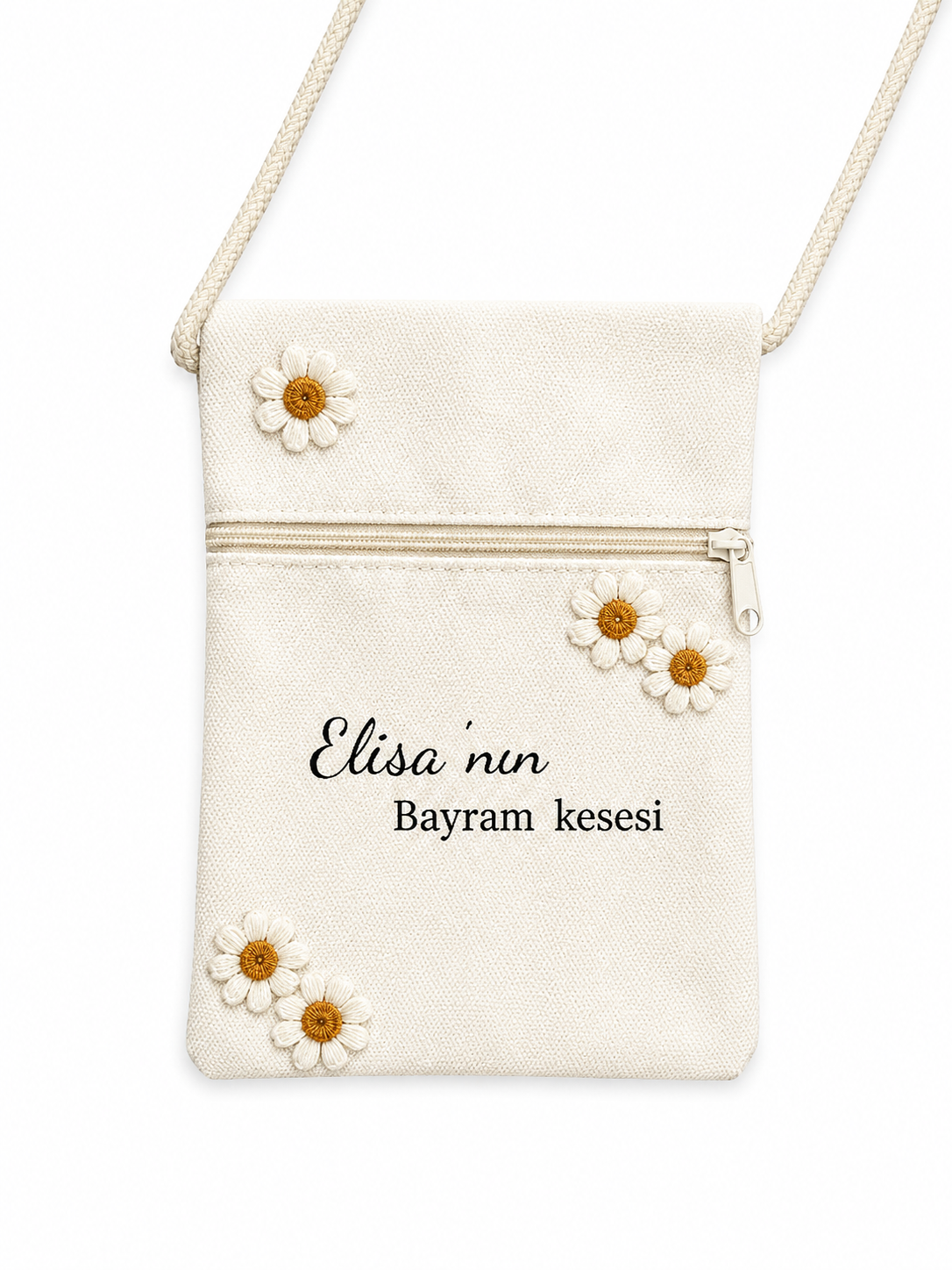 Bayram kesesi gepersonaliseerd met naam en versiering
