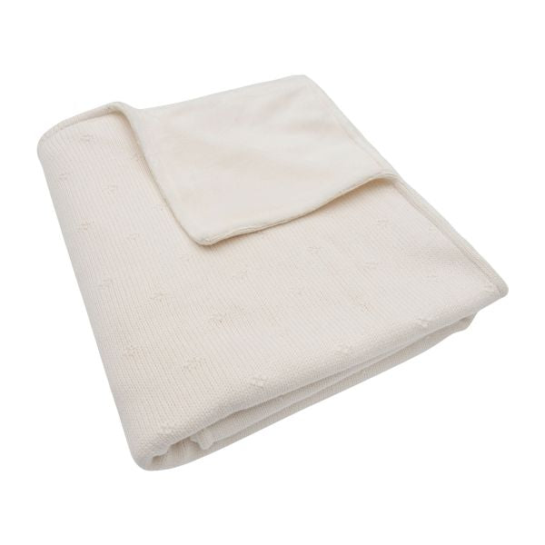 Jollein Fleece Deken Cosy Knit met naam geborduurd - gepersonaliseerd