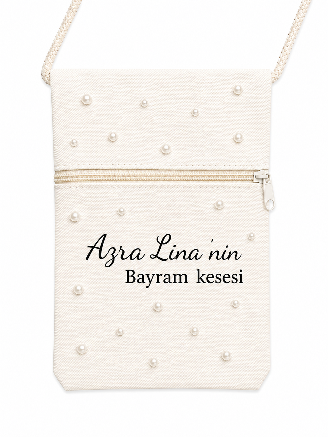 Bayram kesesi gepersonaliseerd met naam en versiering