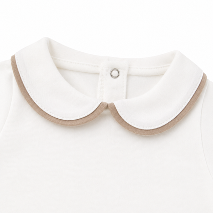 Luxe 3 delige geboorteset wit met details met naam en figuur