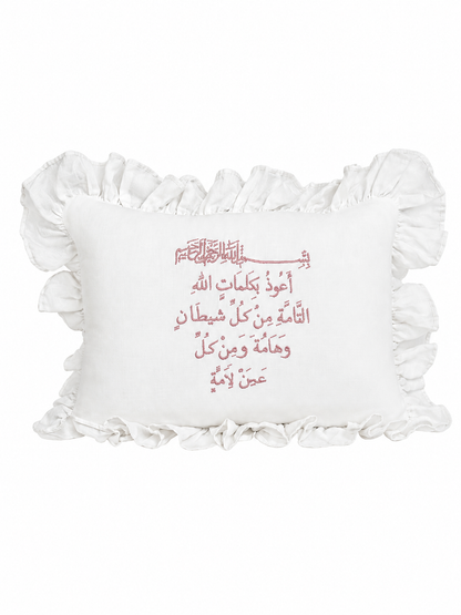 Mousseline kussen met Nazar Duası