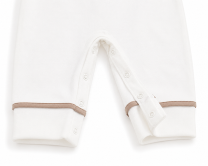 Luxe 3 delige geboorteset wit met details met naam en figuur
